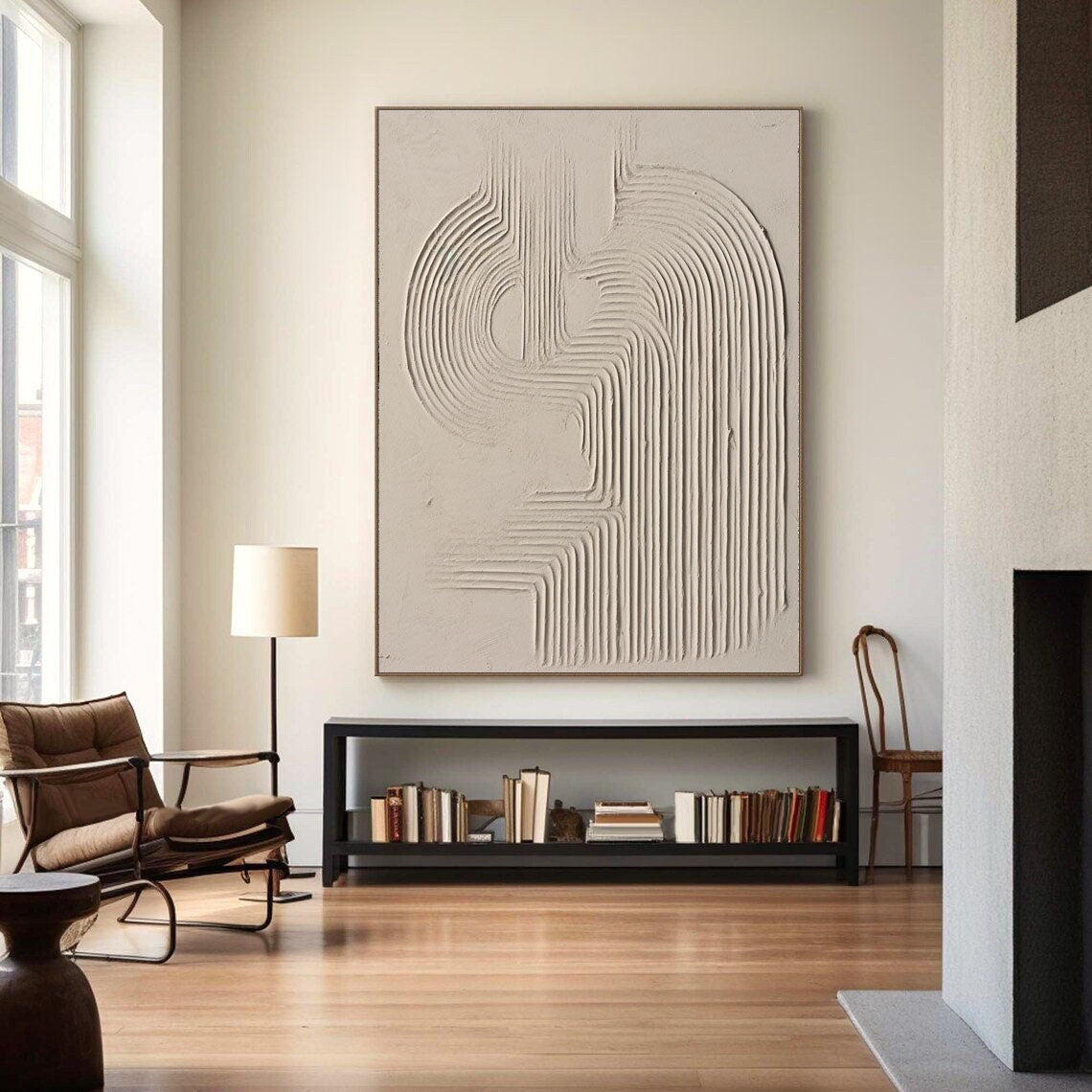 Contemporary Abstract Textured Oil Painting for Modern Home Decor