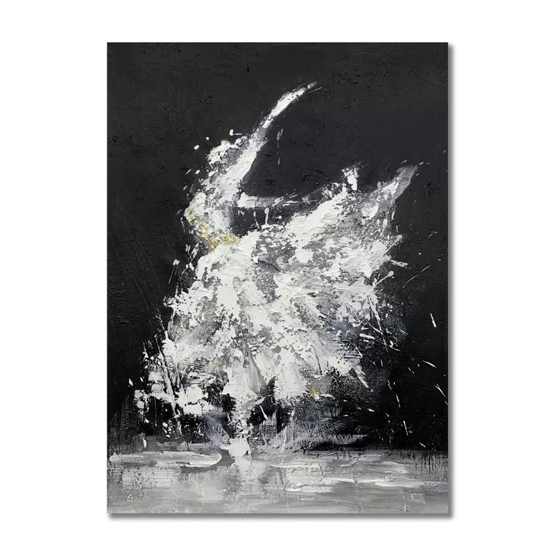 Elegant Oil Painting of a Graceful Dancer in Motion – Contemporary Art