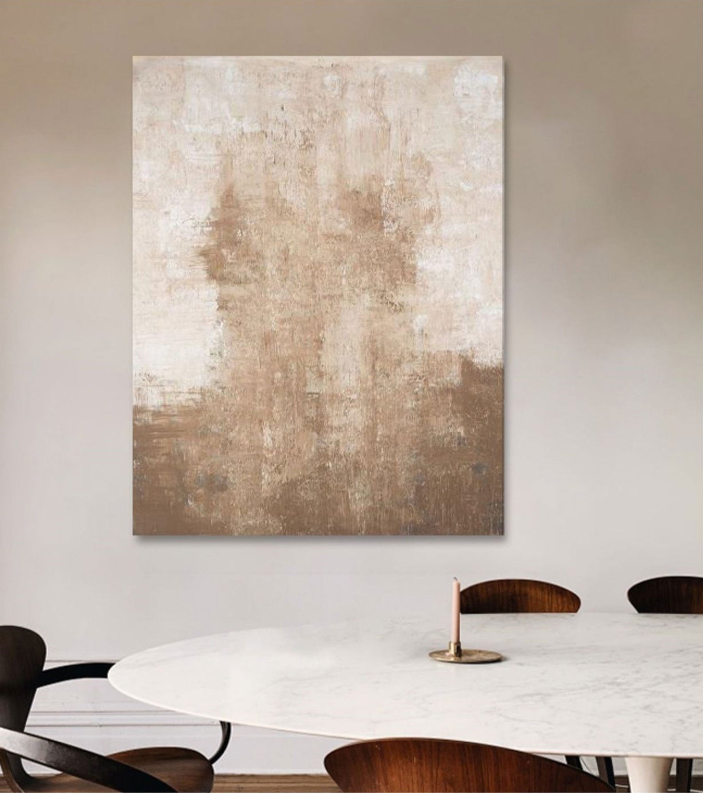 Serene Minimalist Abstract Oil Painting for Elegant Home Decor