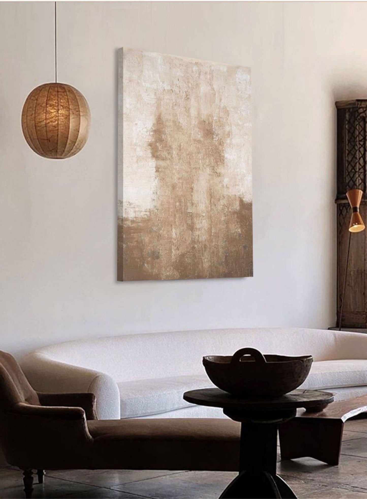 Serene Minimalist Abstract Oil Painting for Elegant Home Decor