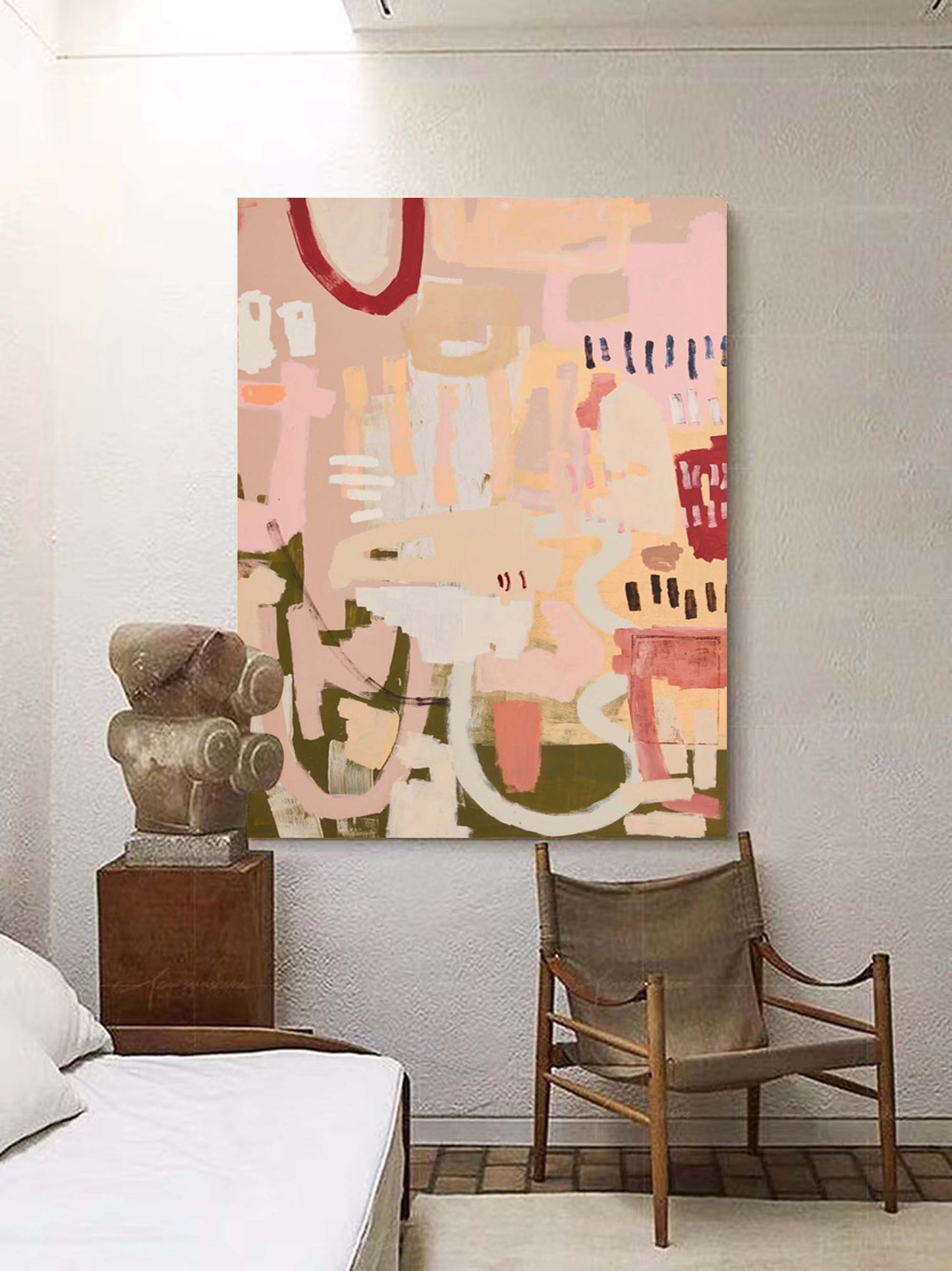 Colorful Abstract Oil Painting for Modern Home Décor