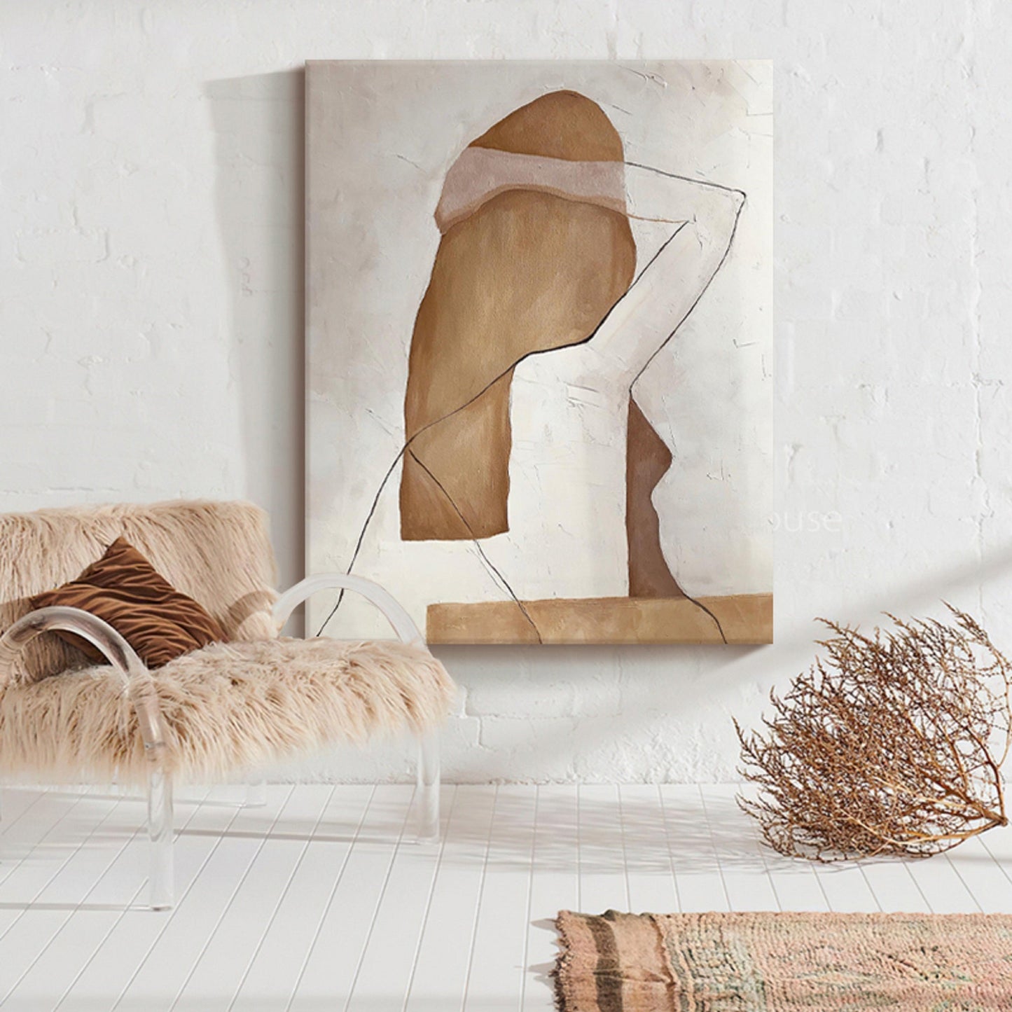 Contemporary Minimalist Figure Art for Modern Home Decor
