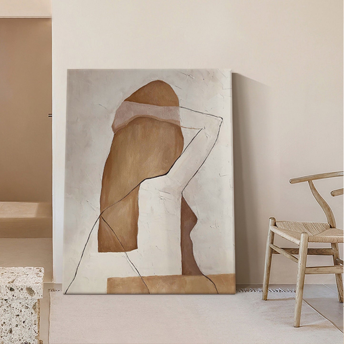 Contemporary Minimalist Figure Art for Modern Home Decor