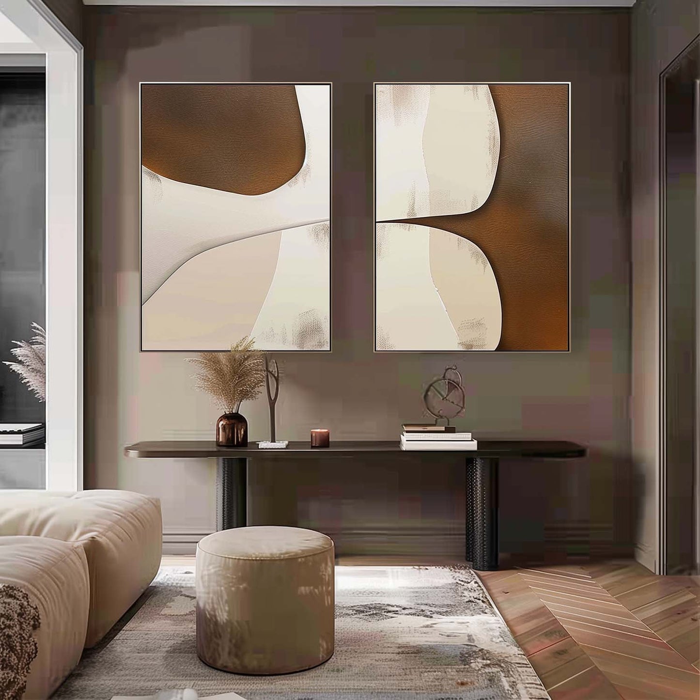 Modern Minimalist Oil Painting Set for Stylish Home Decor