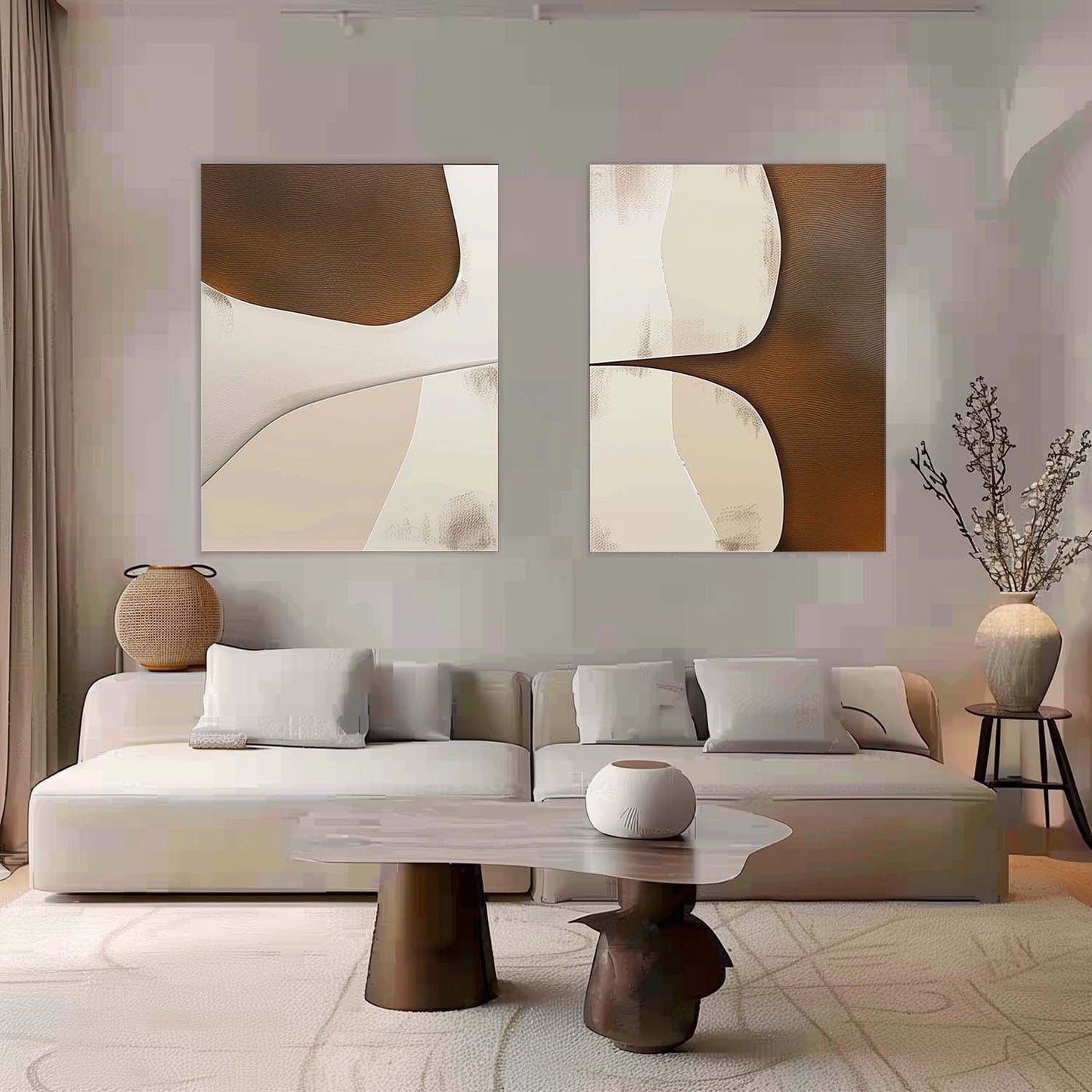 Modern Minimalist Oil Painting Set for Stylish Home Decor