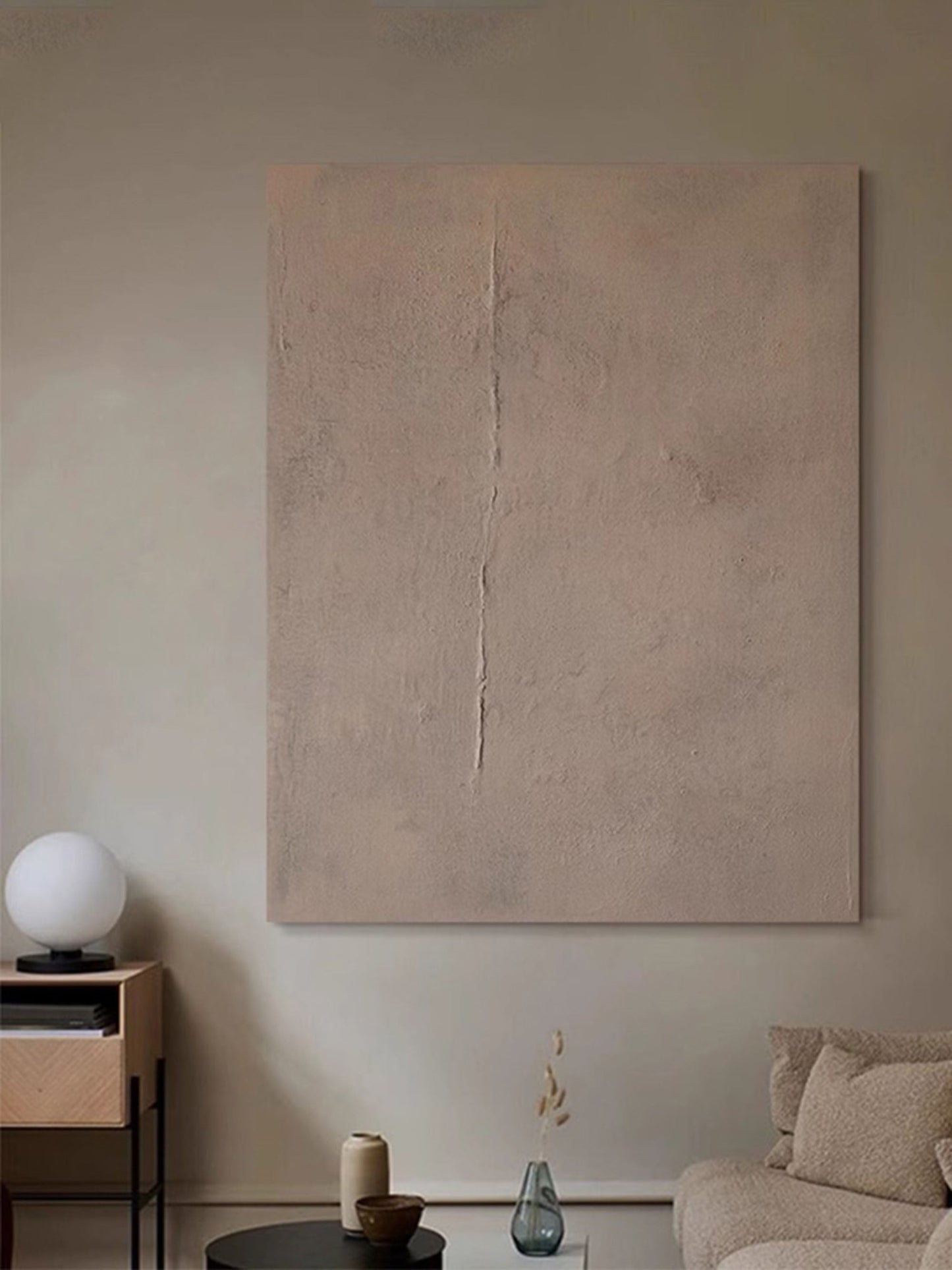 Contemporary Minimalist Abstract Oil Painting for Modern Home Decor