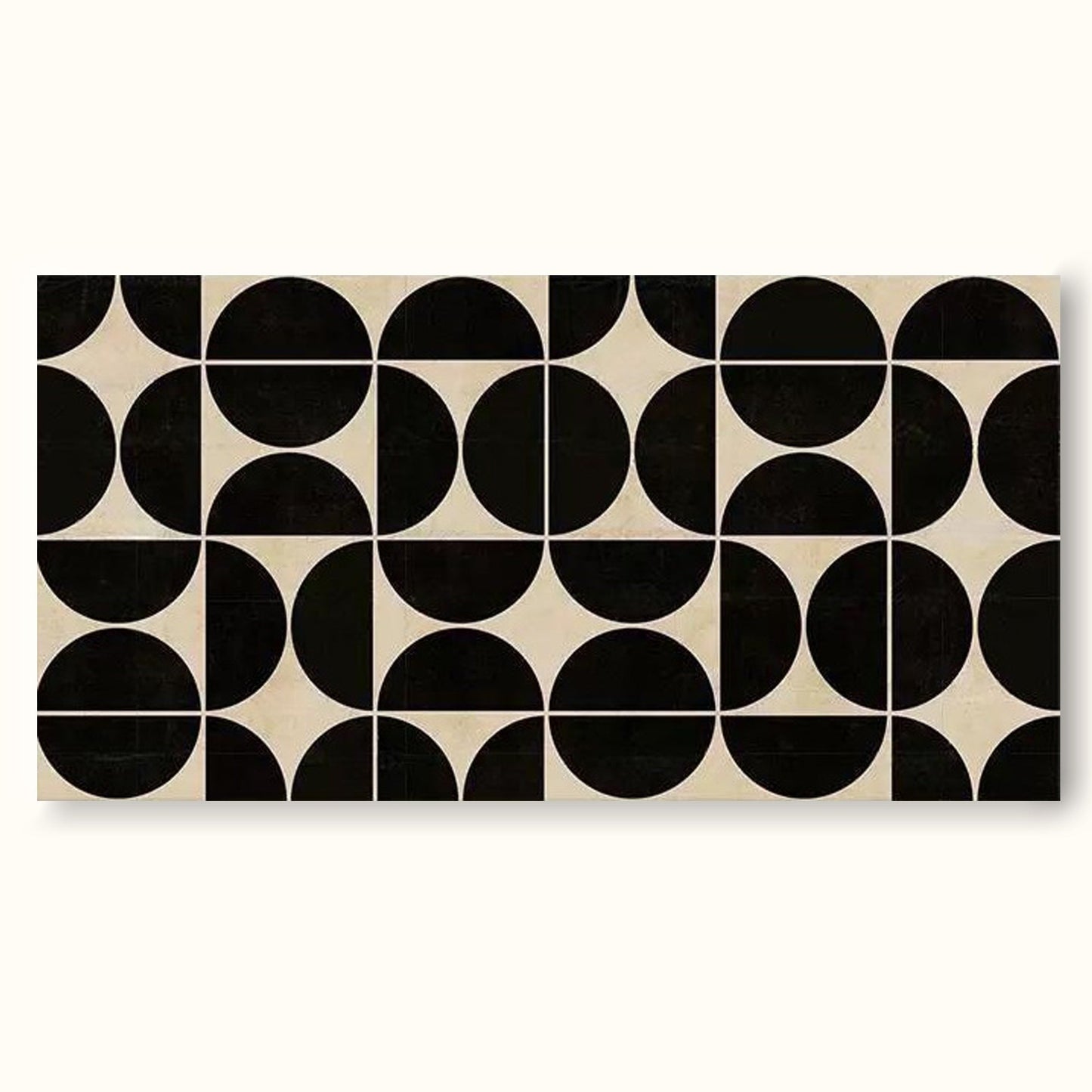 Contemporary Black and White Geometric Oil Painting for Modern Interiors