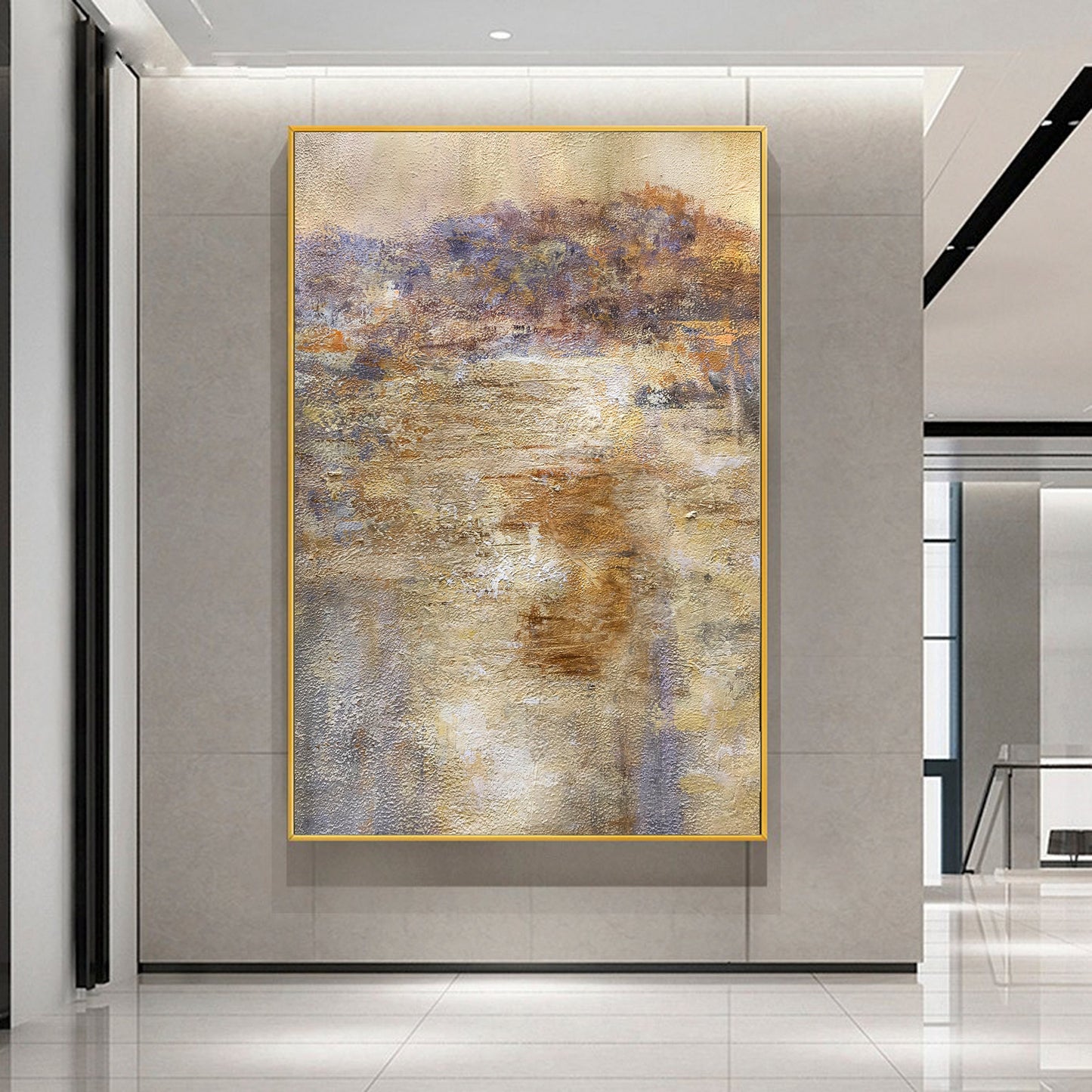 Abstract Landscape in Warm Tones | Unique Oil Painting for Home Decor