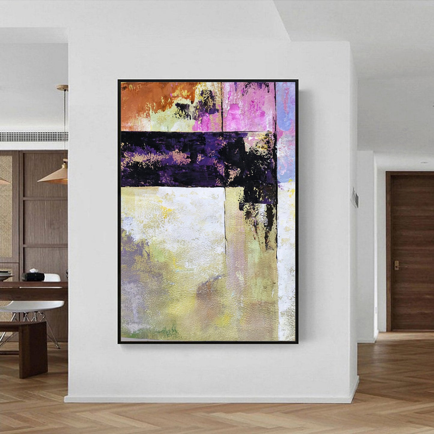 Abstract Oil Painting: Vibrant Colors and Bold Textures for Modern Decor
