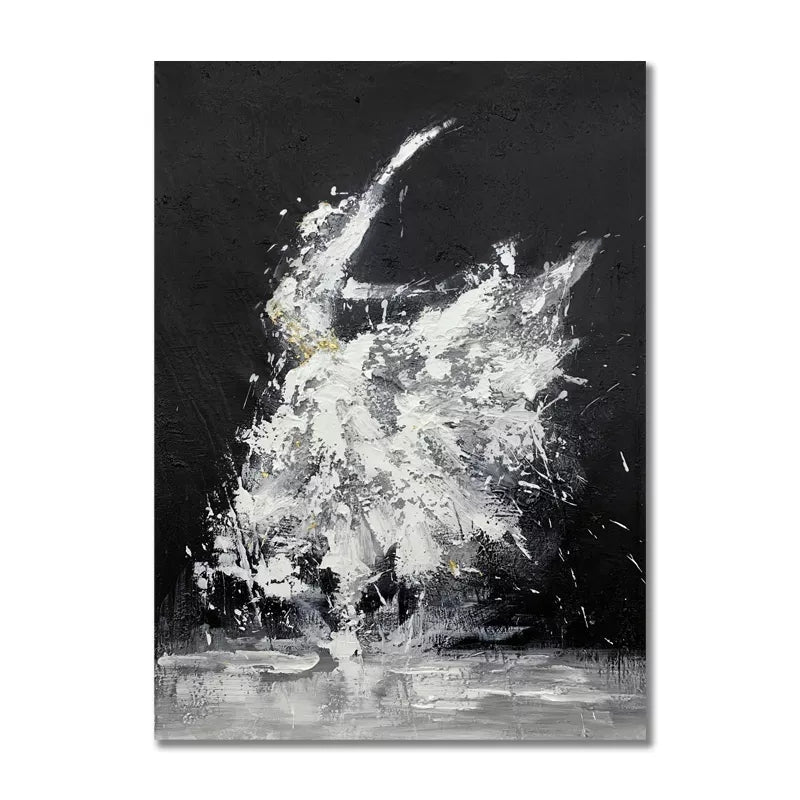 Elegant Oil Painting of a Graceful Dancer in Motion – Contemporary Art