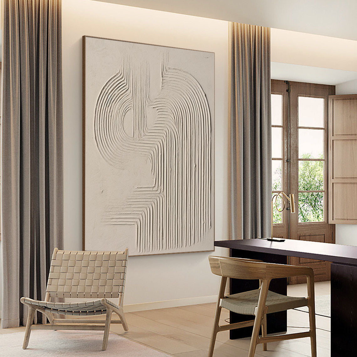 Contemporary Abstract Textured Oil Painting for Modern Home Decor