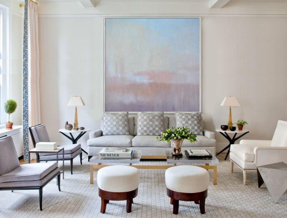 Serene Abstract Oil Painting for Tranquil Home Decor
