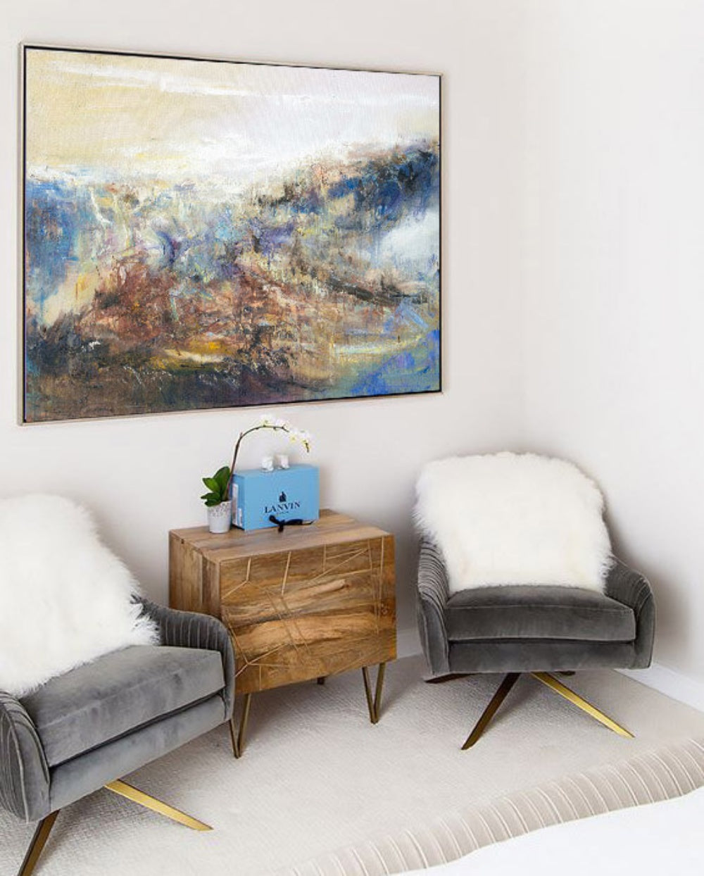 Abstract Serenity: Captivating Oil Painting for Inspiring Home Decor