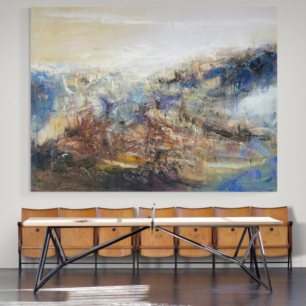 Abstract Serenity: Captivating Oil Painting for Inspiring Home Decor