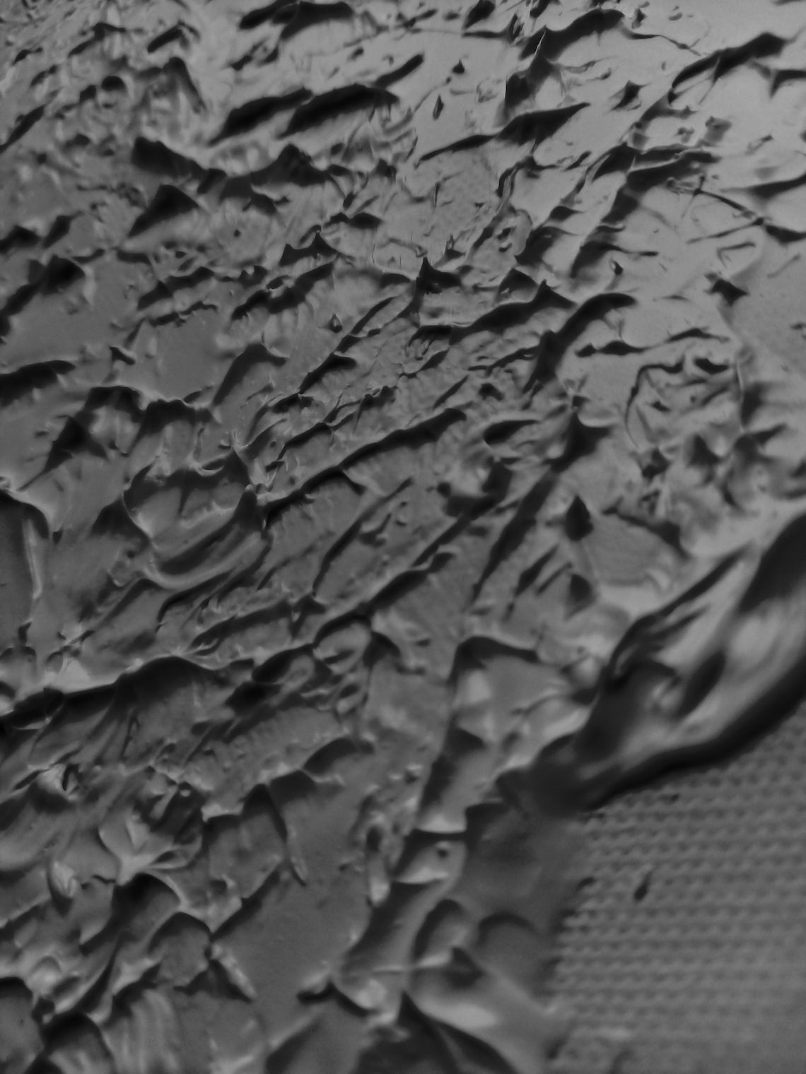 Elegant Monochrome Oil Painting of Textured Terrain for Modern Home Decor