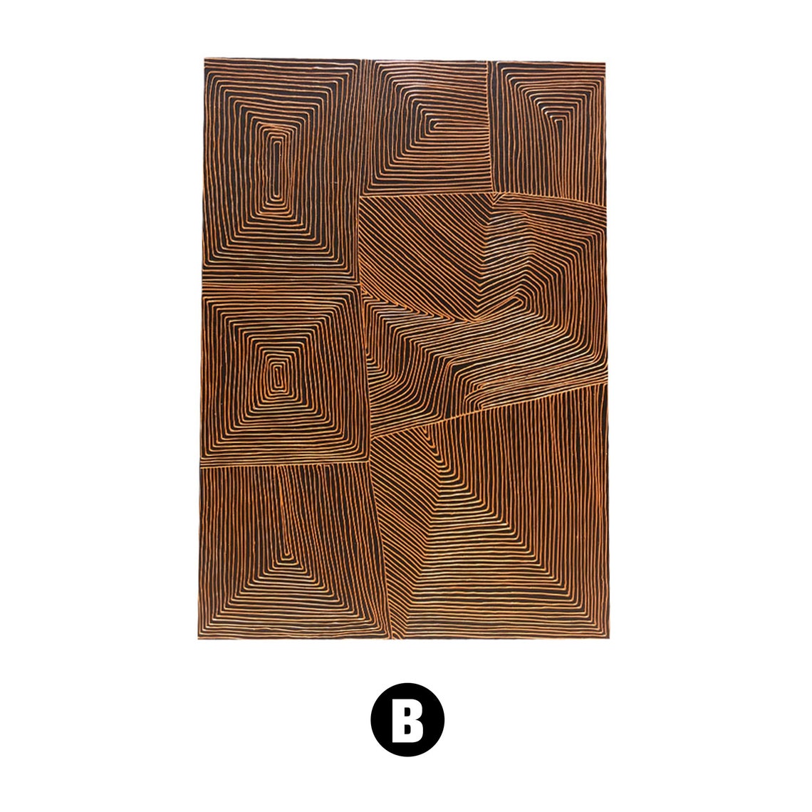 Contemporary Geometric Oil Painting for Modern Home Decor