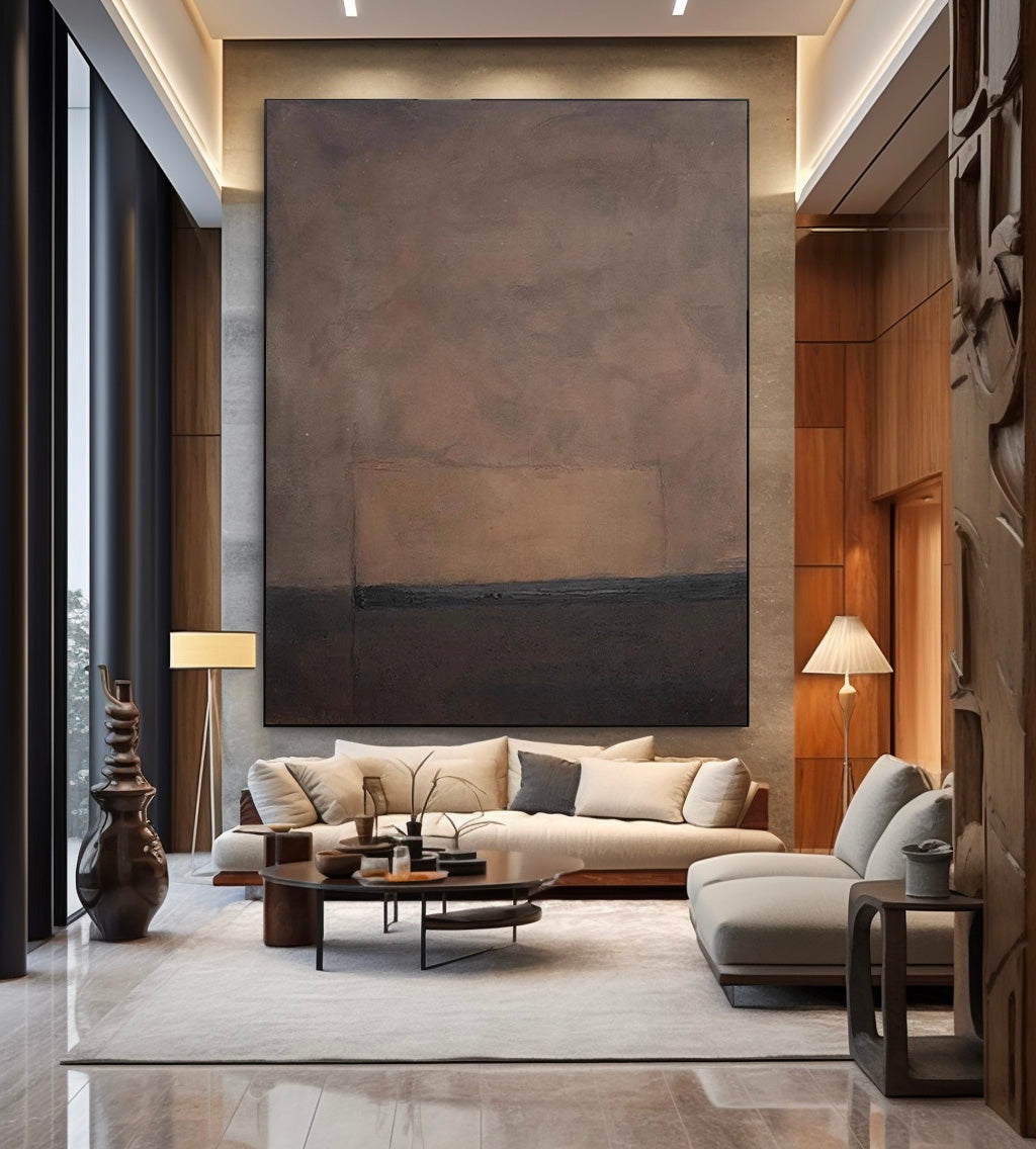 Contemporary Minimalist Abstract Oil Painting for Modern Home Decor