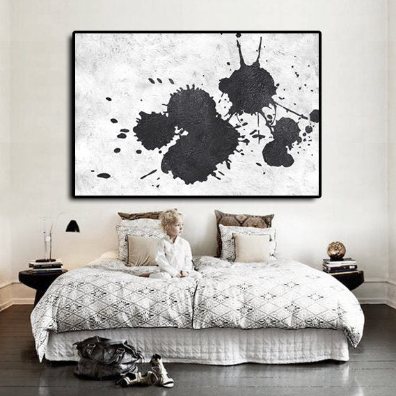 Abstract Black and White Oil Painting for Modern Art Lovers