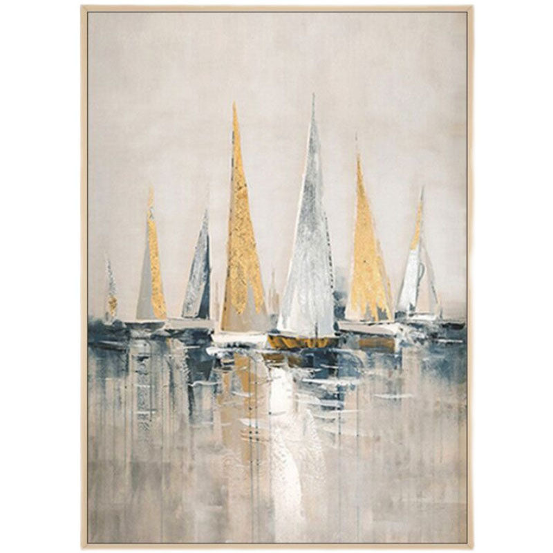 Serene Coastal Sailing Scene with Elegant Yachts on Calm Waters