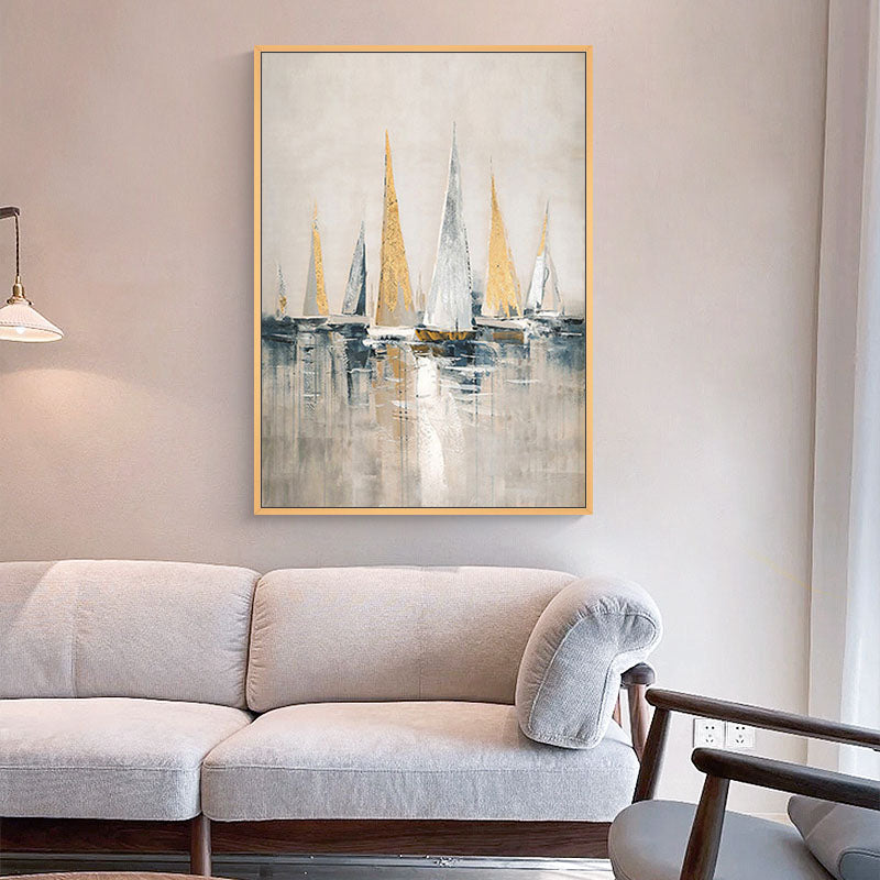 Serene Coastal Sailing Scene with Elegant Yachts on Calm Waters
