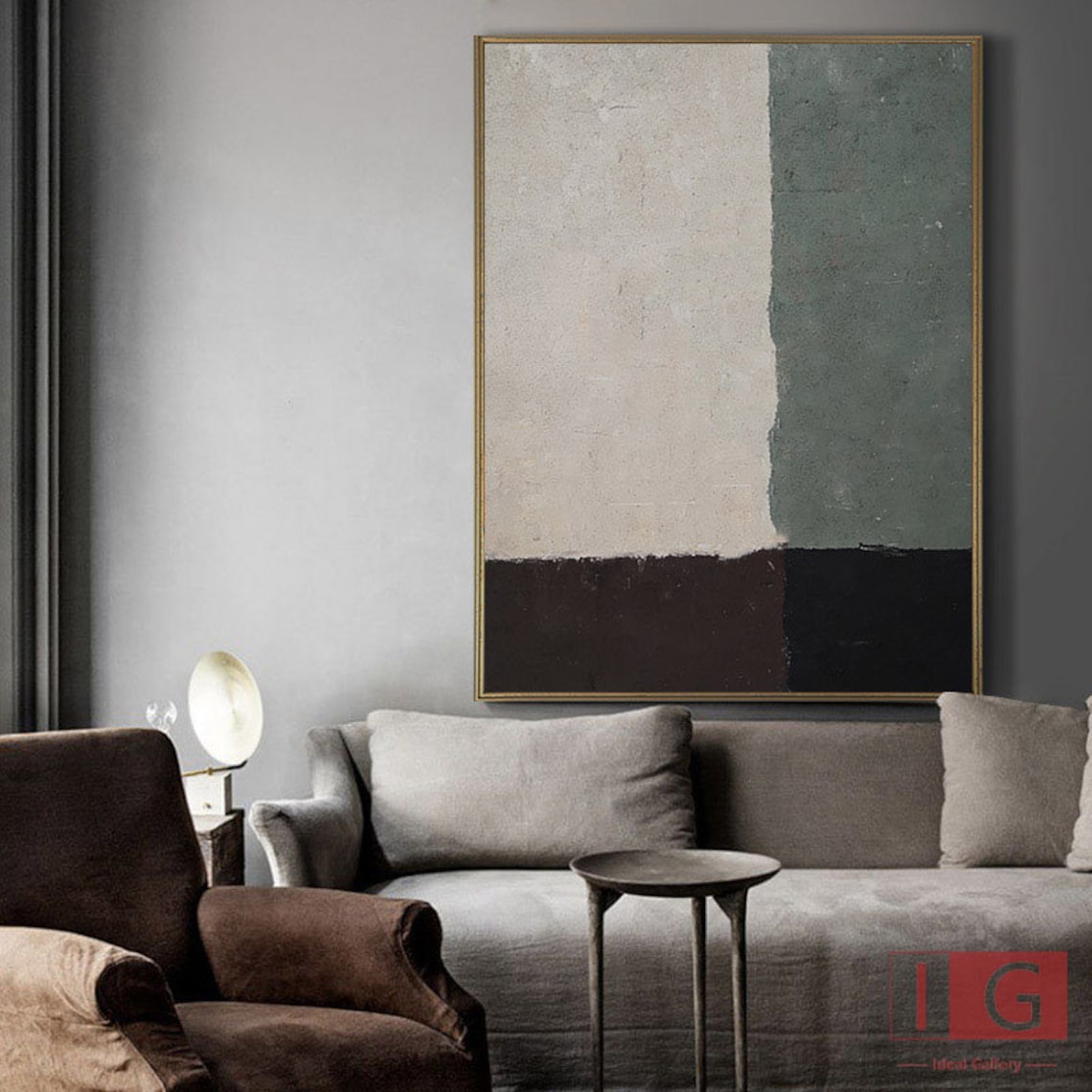Contemporary Minimalist Oil Painting for Elegant Home Décor