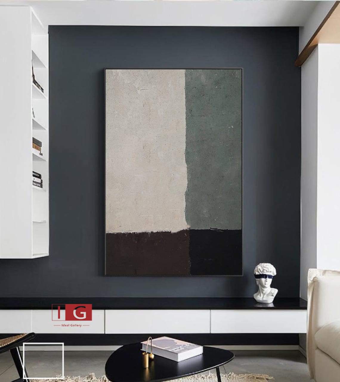 Contemporary Minimalist Oil Painting for Elegant Home Décor