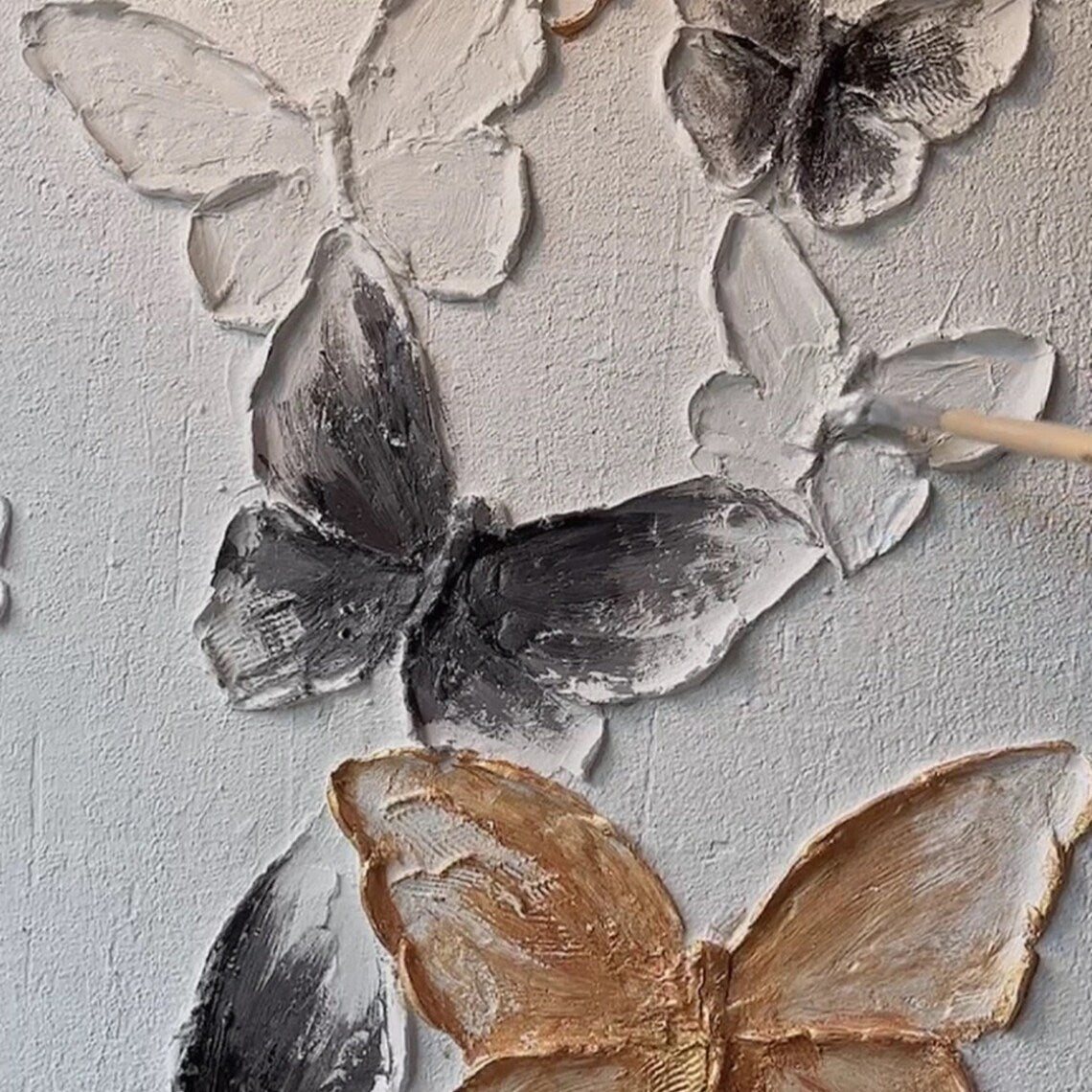 Elegant Butterfly Oil Painting for Modern Home Décor