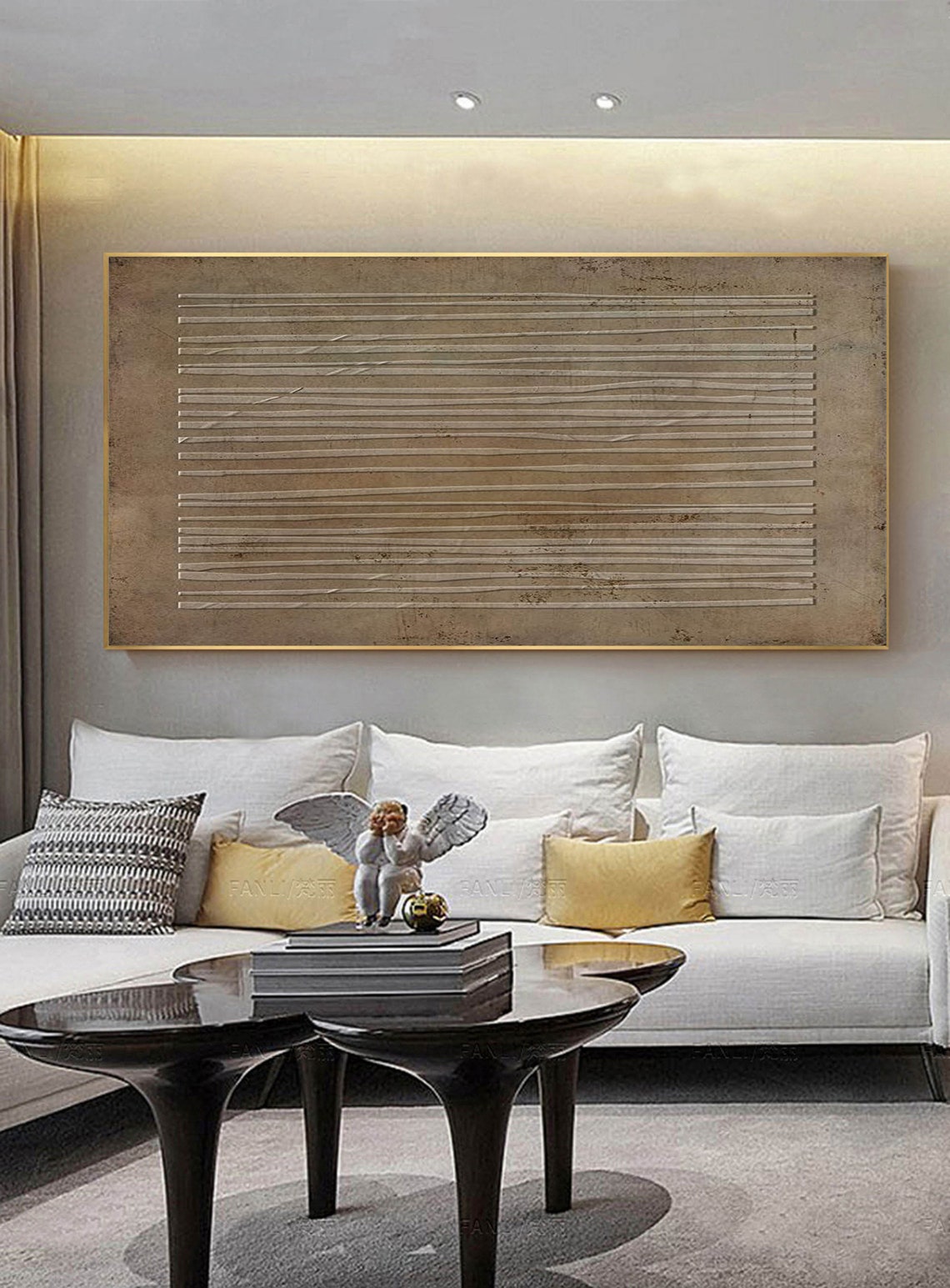 Serene Abstract Oil Painting for Modern Home Décor