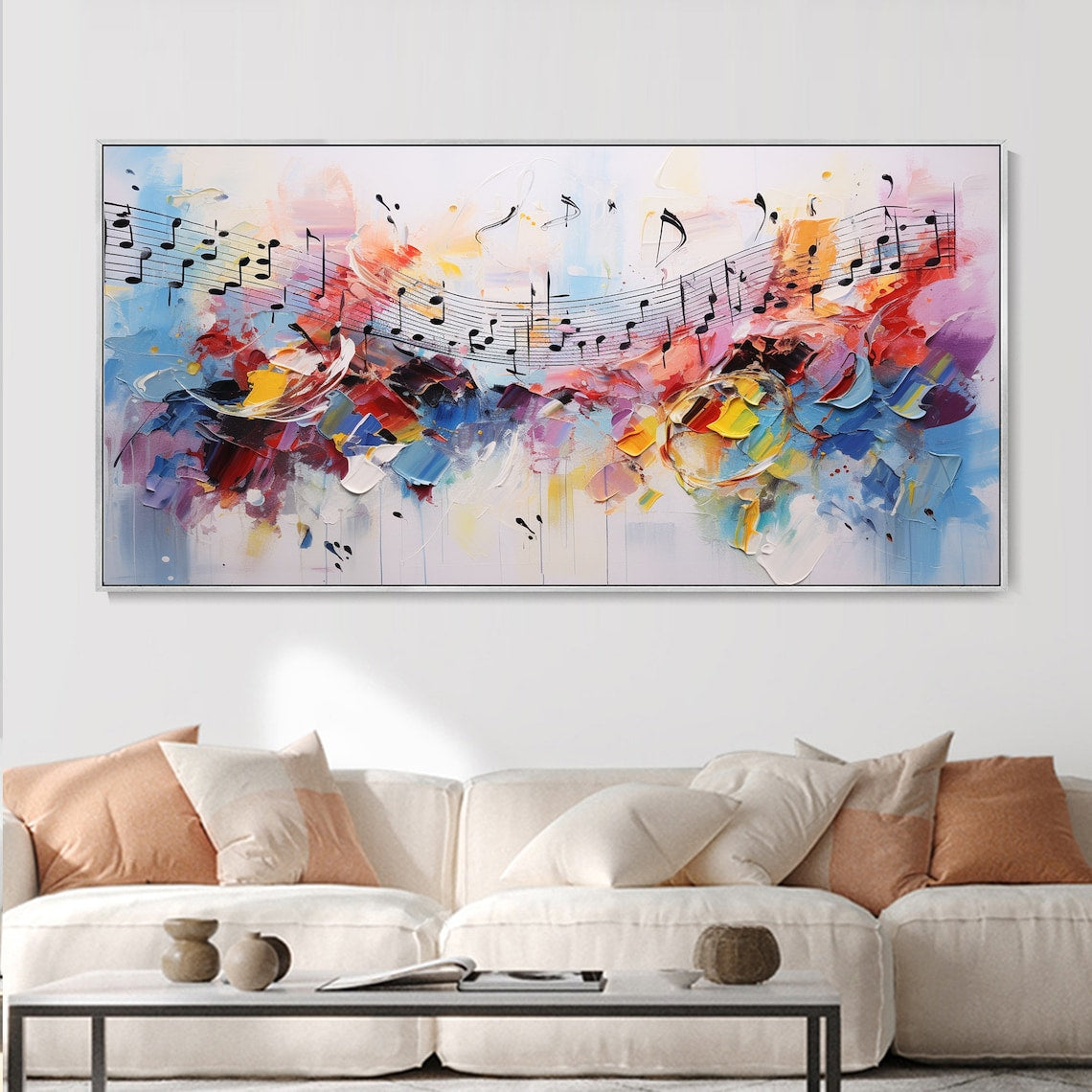 Vibrant Abstract Melody Oil Painting for Modern Home Decor