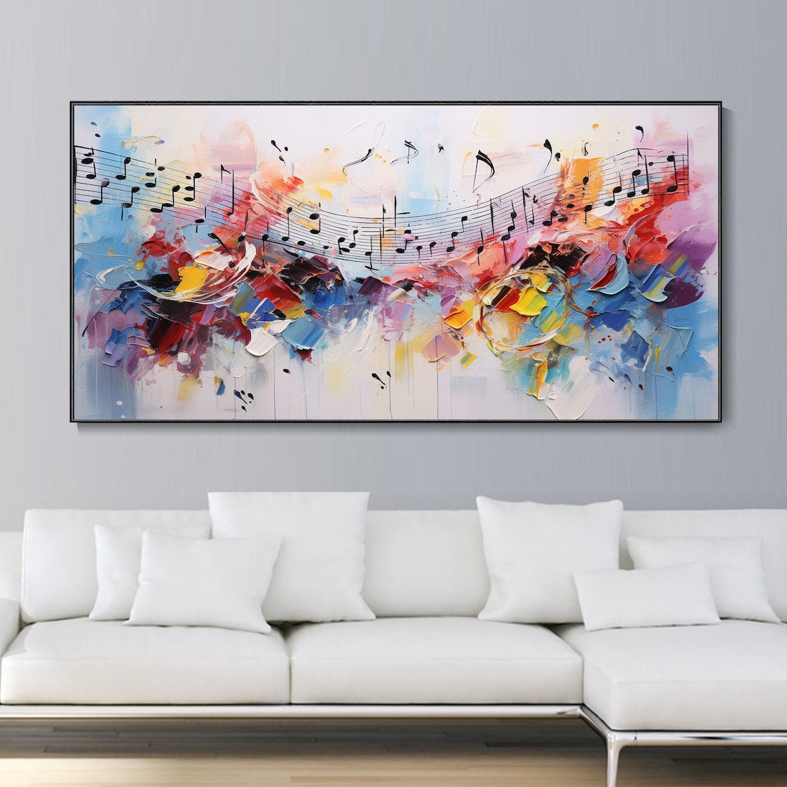 Vibrant Abstract Melody Oil Painting for Modern Home Decor
