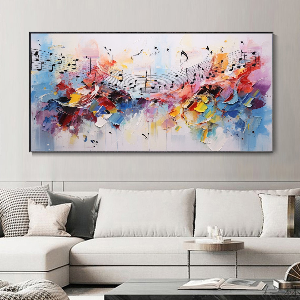 Vibrant Abstract Melody Oil Painting for Modern Home Decor