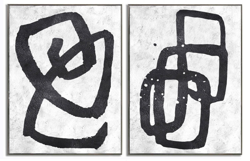 Abstract Black and White Composition for Modern Art Lovers