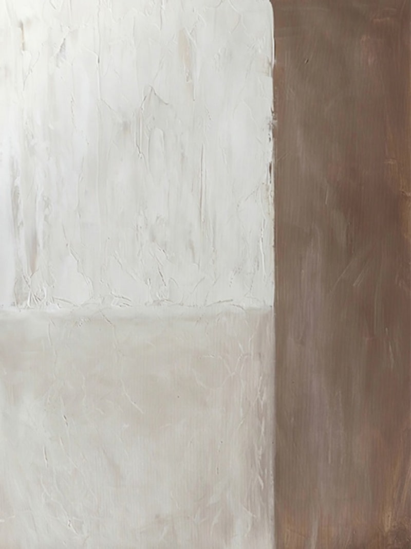 Serene Coastal Retreat: Minimalist Beach Oil Painting for Tranquil Home Decor