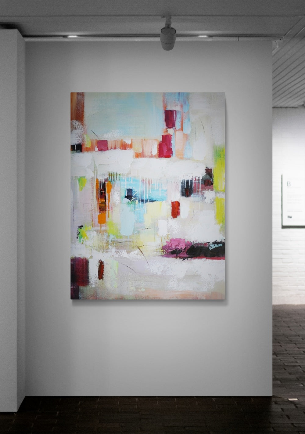 Vibrant Abstract Oil Painting for Modern Home Decor and Art Lovers