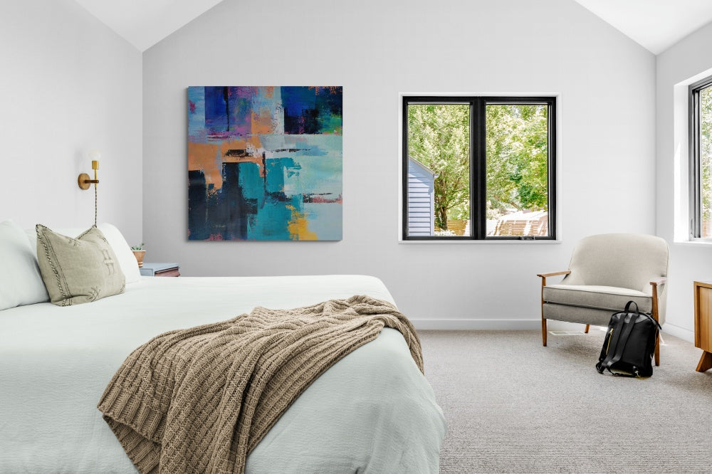 Vibrant Abstract Oil Painting for Modern Home Decor and Art Lovers