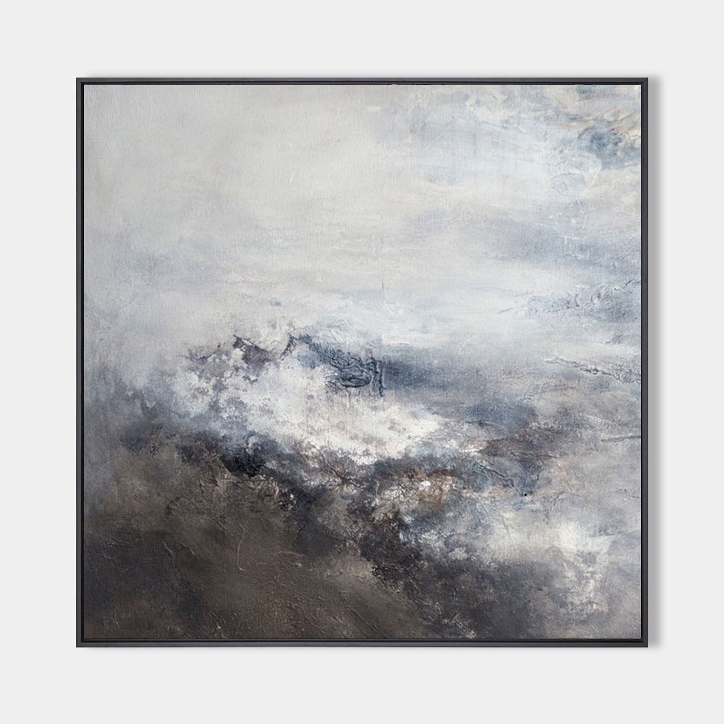 Contemporary Brown Abstract Oil Painting for Modern Home Decor