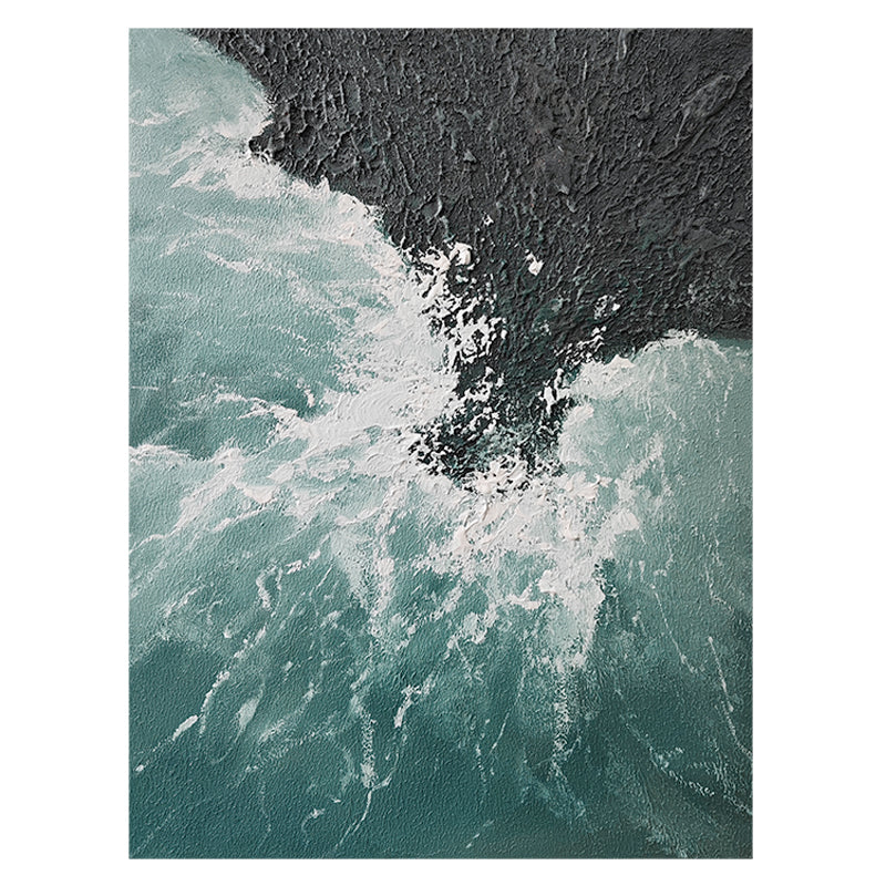 Aerial Waves California Style Textured Oil Painting 163PW