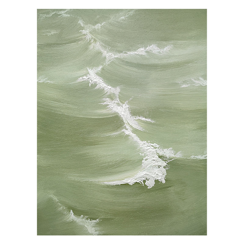 Slow Lake Waves Nature Scene Oil Painting 164PW