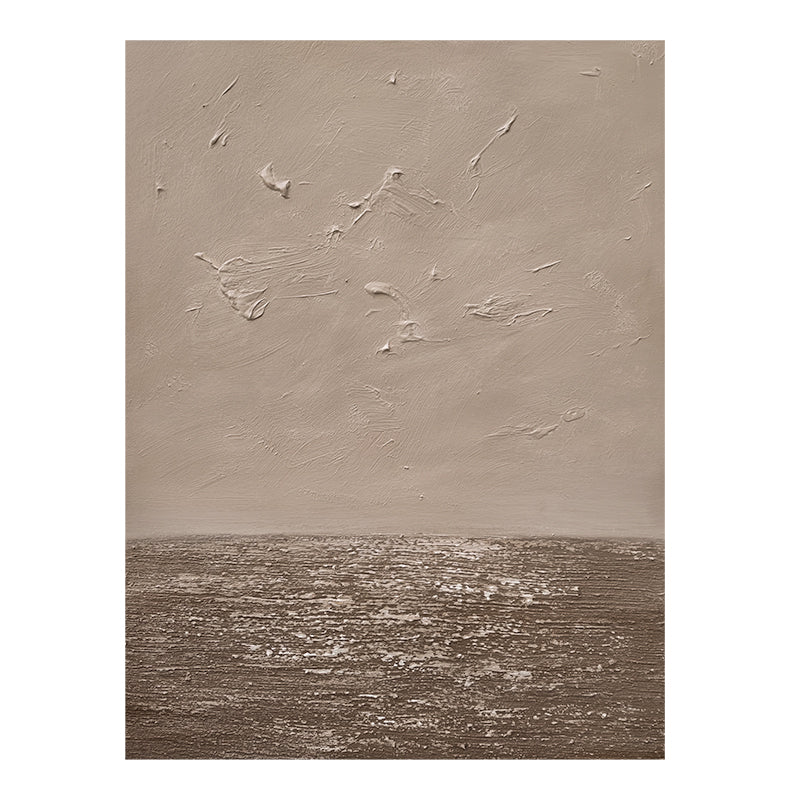 Autumn Sunset Sepia Toned Beach Waves Ocean Oil Painting 166PW