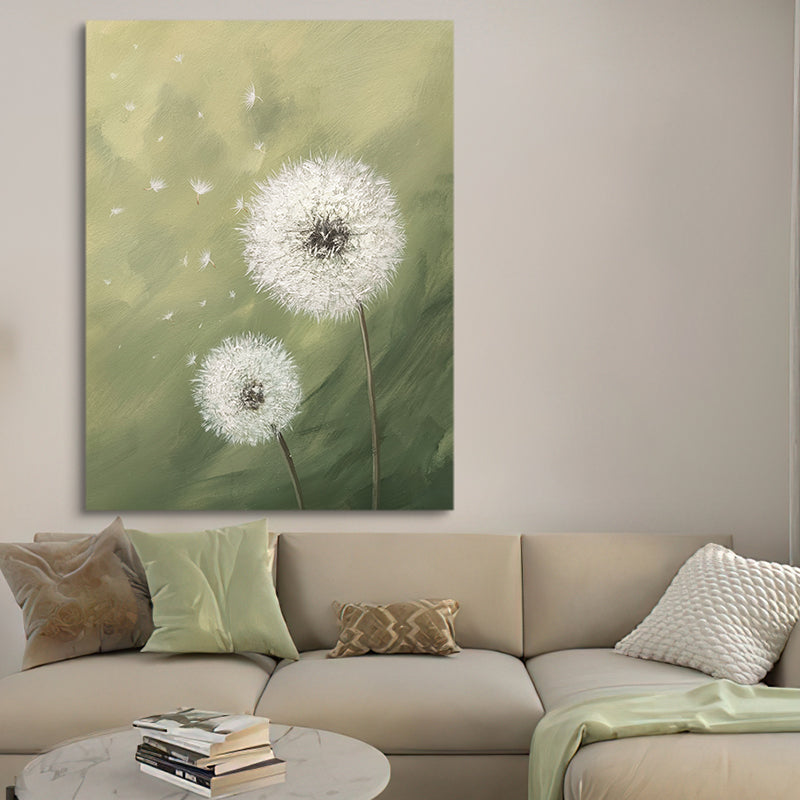 Soft Dandelion Wind Blow Nature Oil Painting 167PW