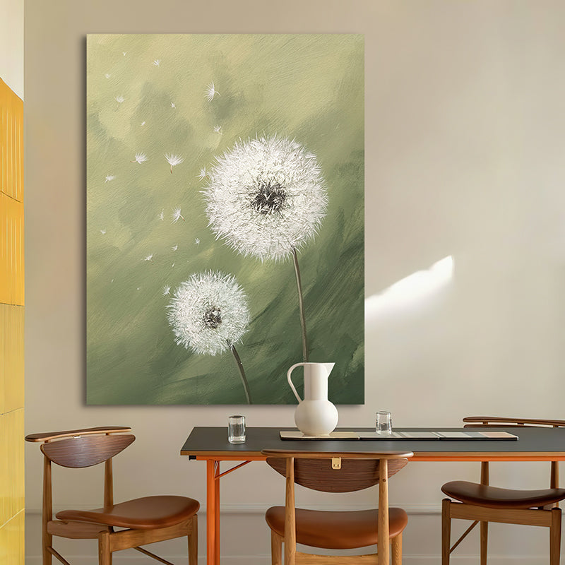 Soft Dandelion Wind Blow Nature Oil Painting 167PW