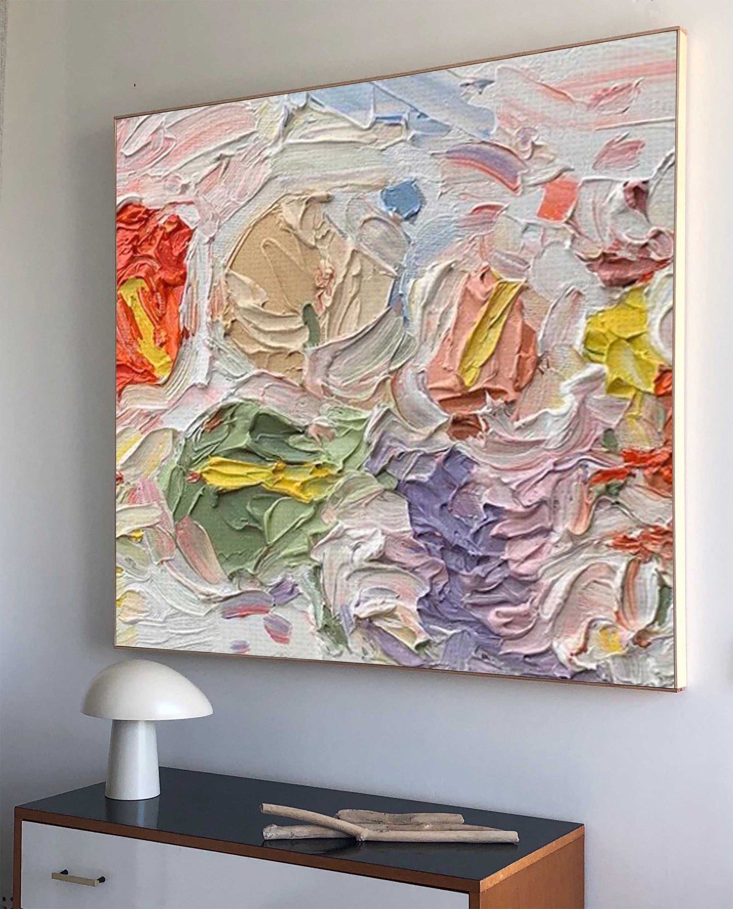 Colorful Abstract Oil Painting for Modern Home Décor
