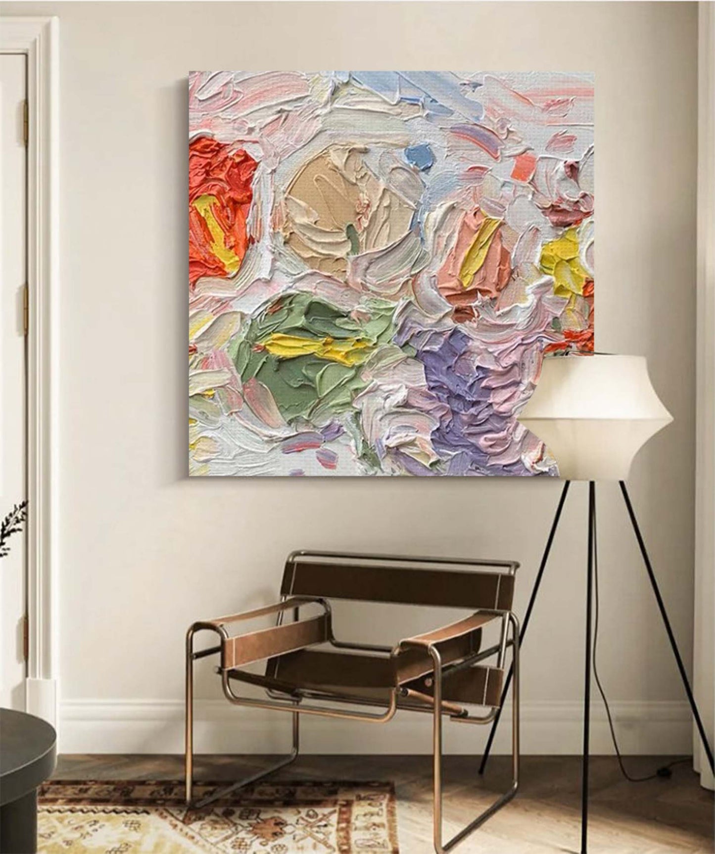 Colorful Abstract Oil Painting for Modern Home Décor
