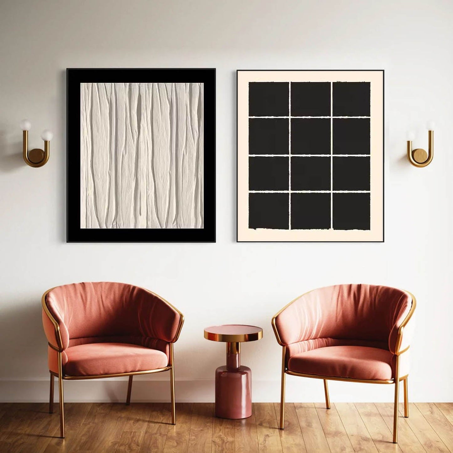 Elegant Minimalist Oil Painting for Modern Home Decor and Art Enthusiasts