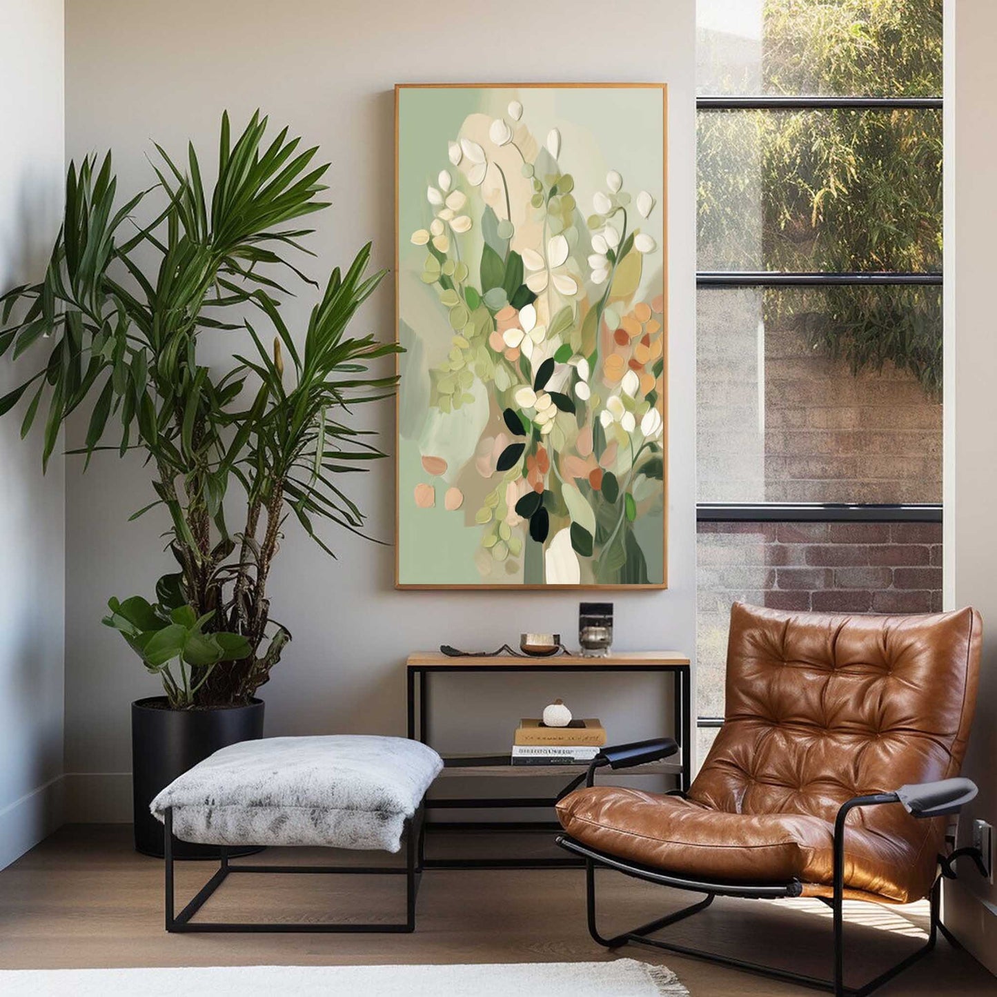 Elegant Floral Oil Painting for Modern Home Decor and Art Enthusiasts