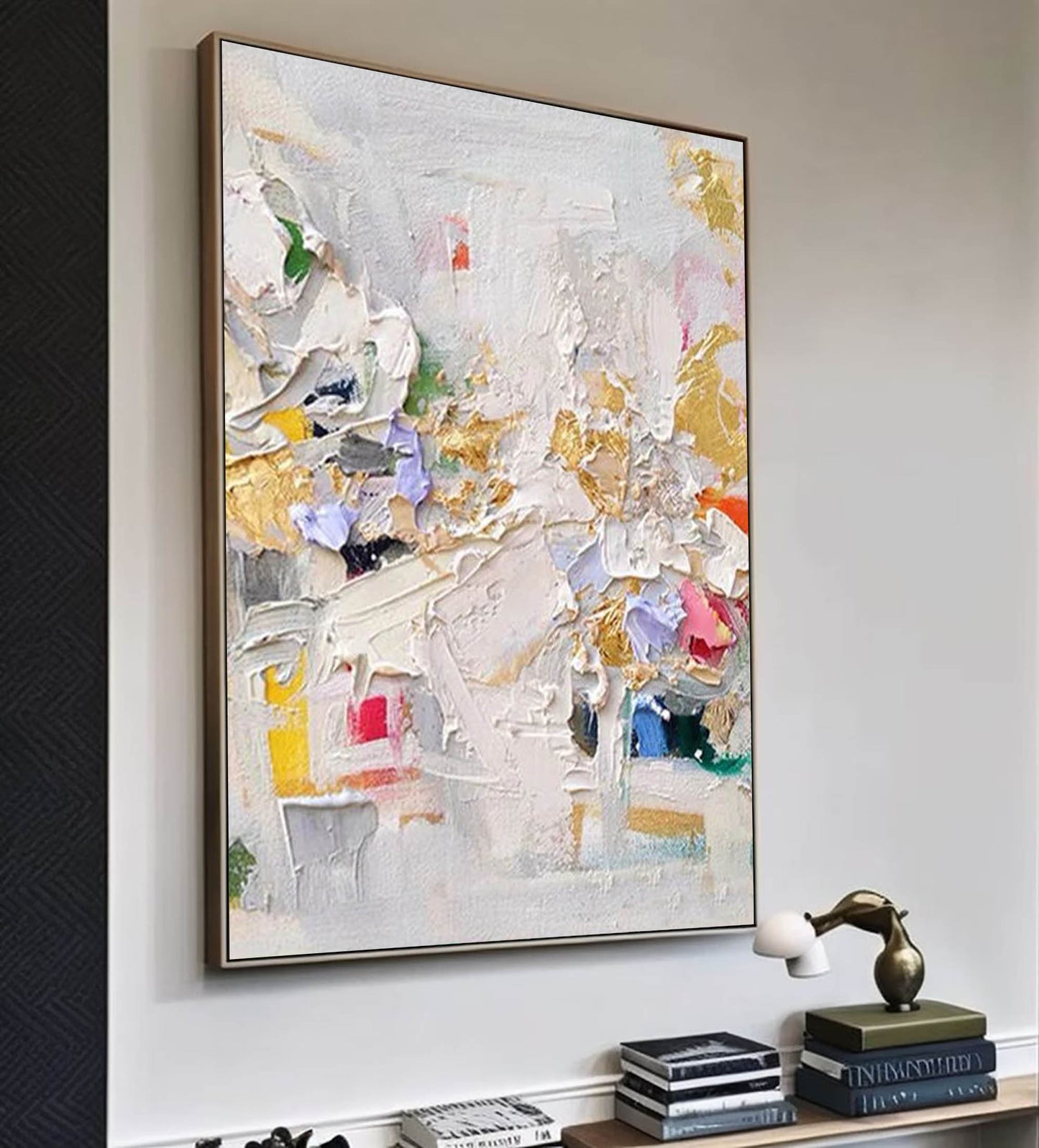 Colorful Abstract Oil Painting for Modern Home Décor and Artistic Inspiration