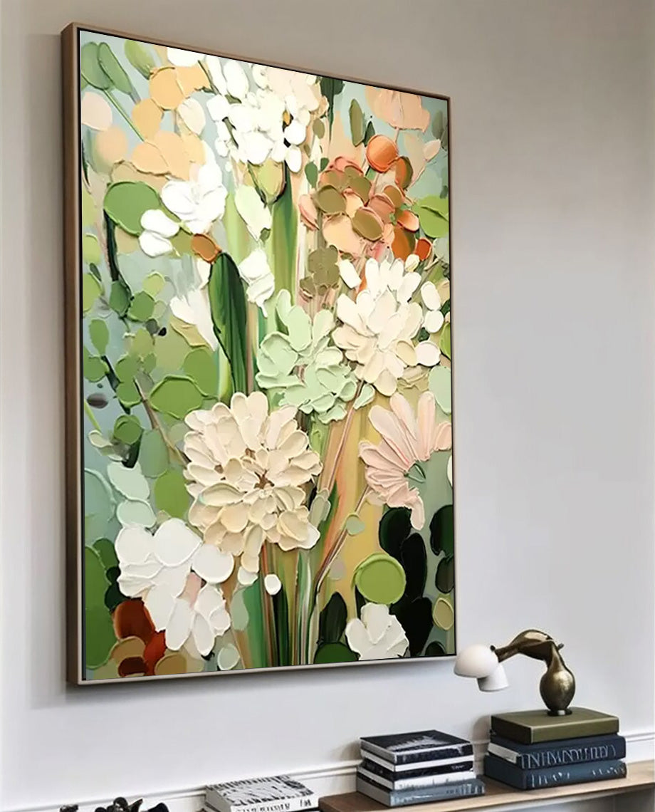 Colorful Floral Oil Painting for Elegant Home Decor