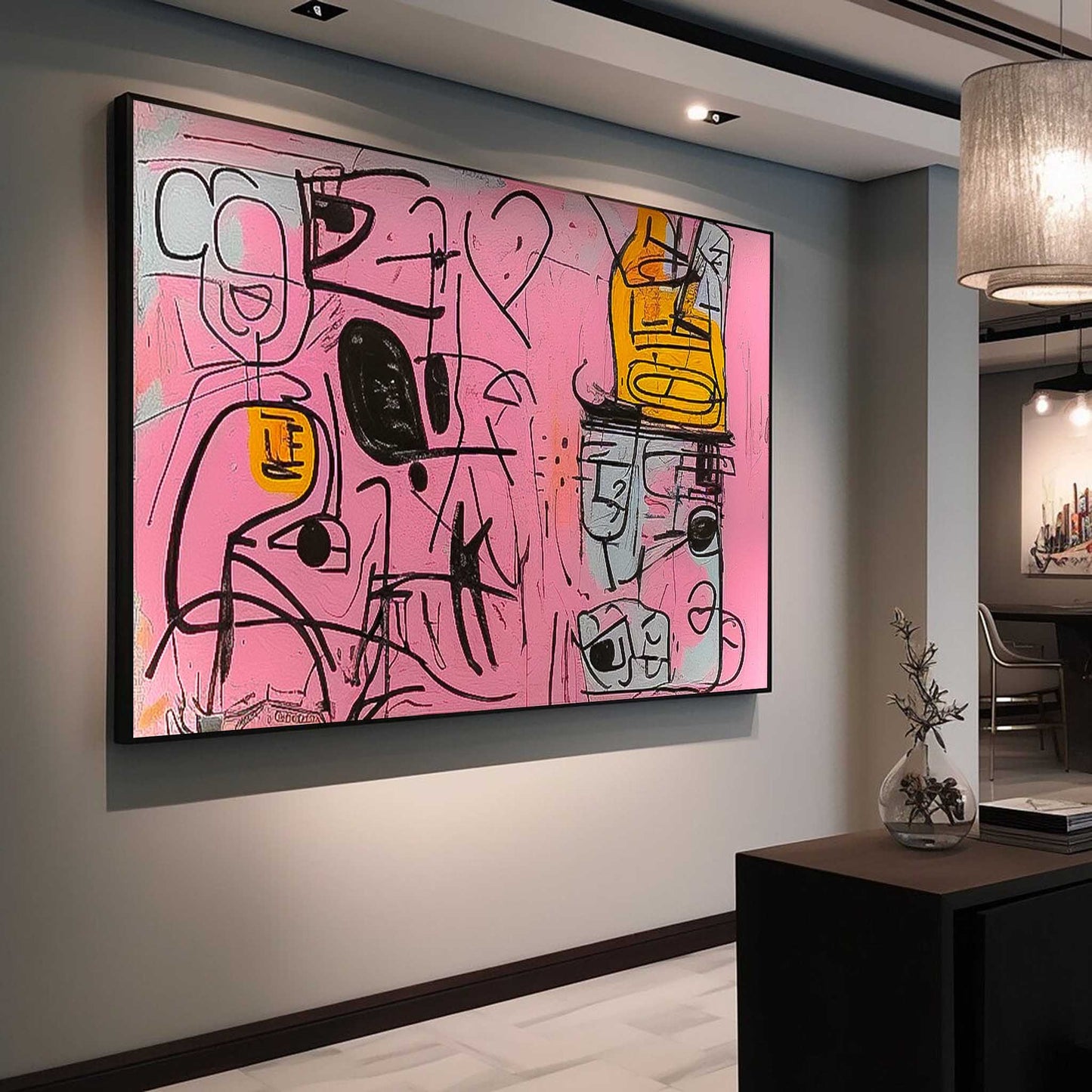 Colorful Abstract Oil Painting on Canvas for Modern Home Decor