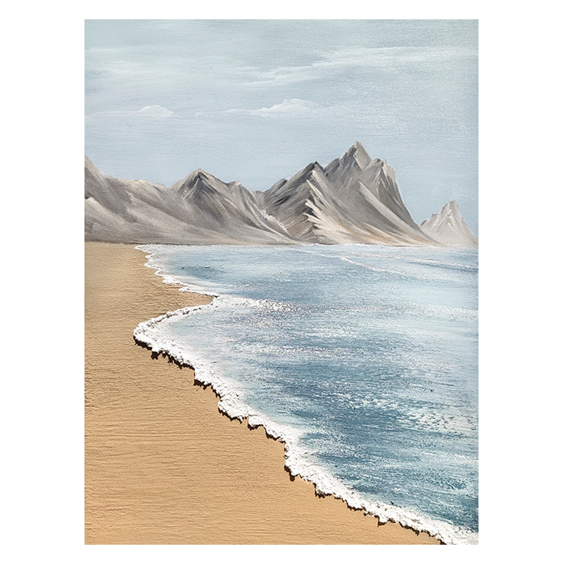 Coastal Waves Textured California Style Beach Oil Painting 173PW