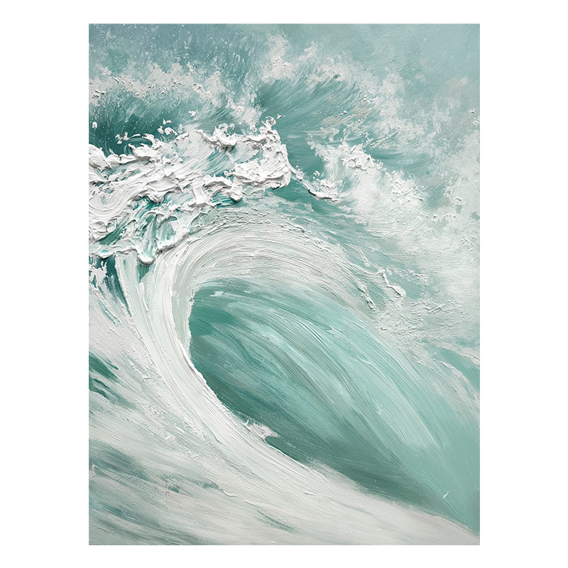 Wave Movement Beach Tide Foam Oil Painting 177PW